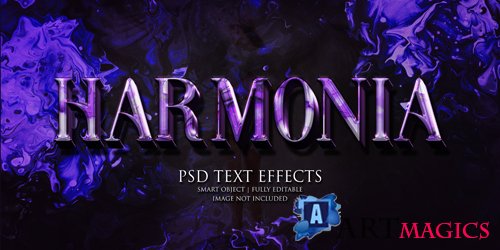Harmonia text effect Premium Psd