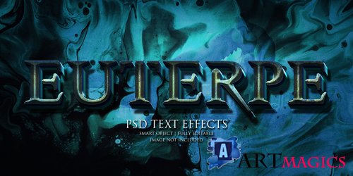 Euterpe text effect Premium Psd