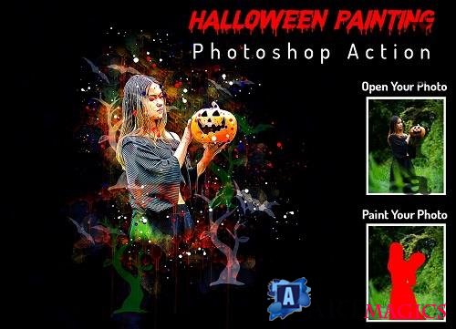 Halloween Painting Photoshop Action - 6415697
