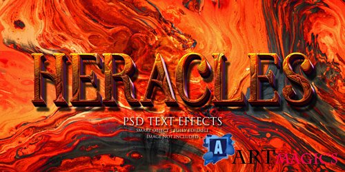Heracles text effect Premium Psd