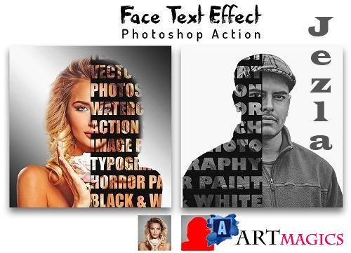 Face Text Effect Photoshop Action - 6450763