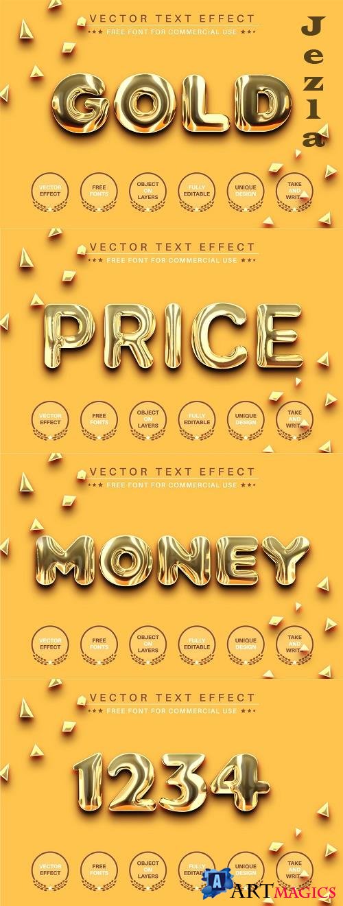 Realitic Gold - Editable Text Effect - 6450221