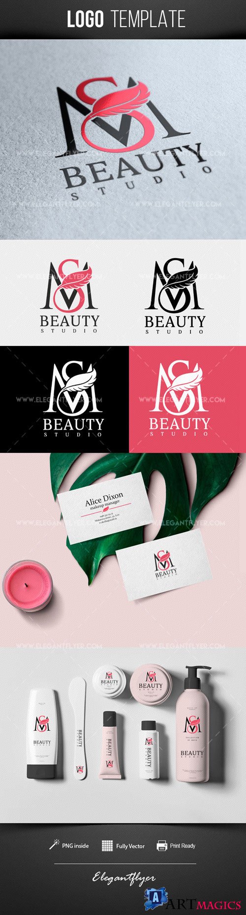 Beauty Studio Premium Logo Template