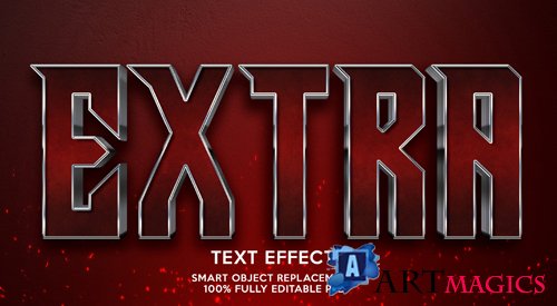 Extra text effect template Premium Psd