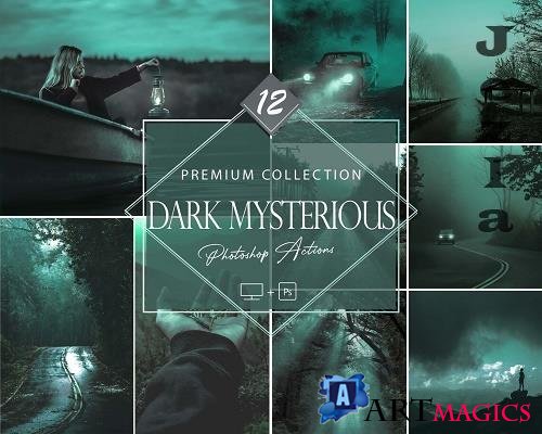 12 Dark Mysterious Photoshop Actions, Moody Dark ACR Preset - 1051539974