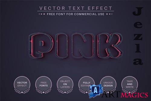 Pink Cracks - Editable Text Effect - 6475661