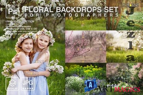 Blooming backdrop photoshop background floral portrait art - 1447839