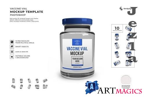 Vaccine Vial 3D Mockup Template Bundle - 1578473