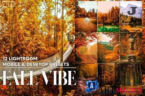 12 Fall Vibe Lightroom Presets, Landscape Mobile Preset, Multi-color moody & bright Desktop LR Filter