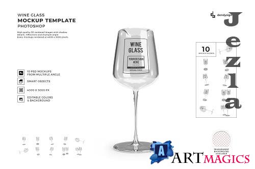 Wine Glass 3D Mockup Template Bundle - 1580964