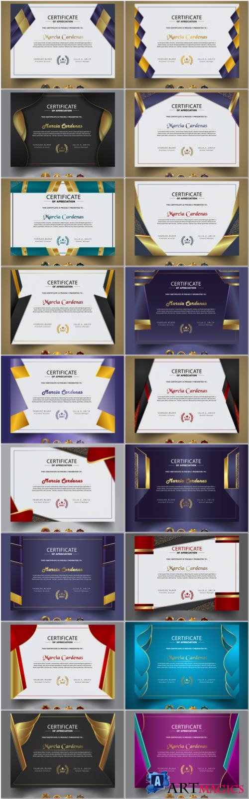 Premium certificate and vector diploma template