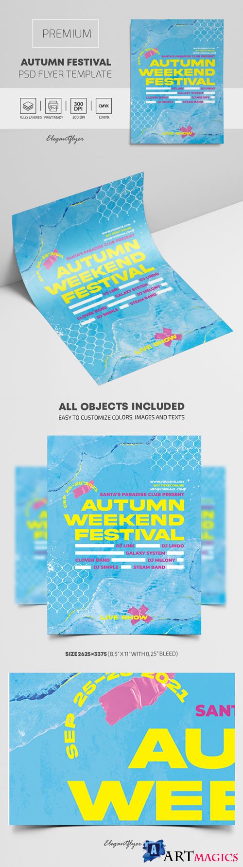 Autumn Festival Premium PSD Flyer Template