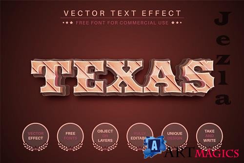 Texas - Editable Text Effect - 6492868