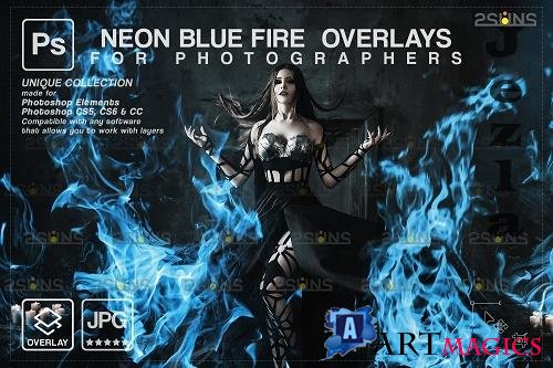 Fire background, Photoshop overlay, Burn overlays, Neon Blue Fire -  1447876