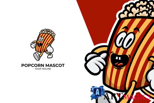 Popcorn Logo Mascot design templates