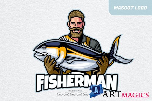 Fisherman Logo design template