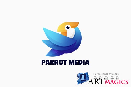 Parrot gradient logo design
