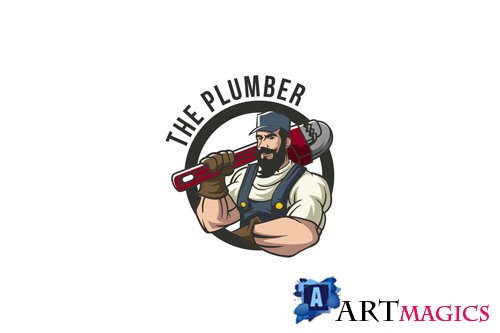 Plumber Mascot Logo Design