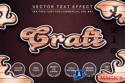 Craft Wood - Editable Text Effect, Font Style - 1585341