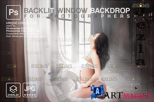 Curtain backdrop & Maternity digital photography backdrop V4 - 1447853