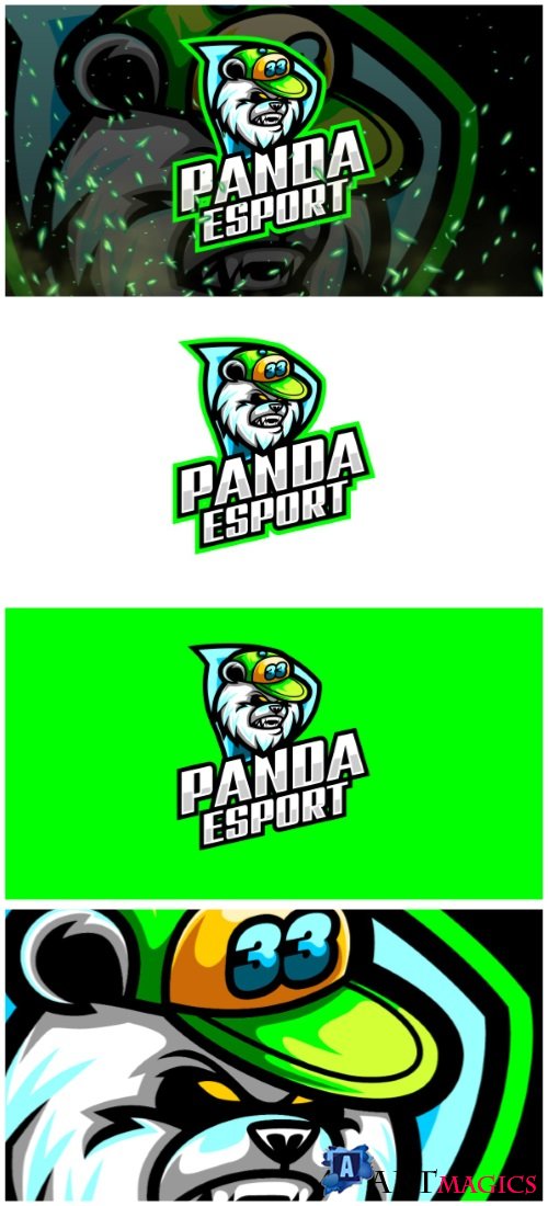 Panda E-Sport and Sport Logo Template