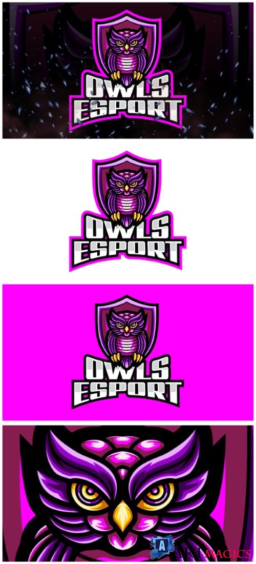 Owls E-Sport and Sport Logo Template