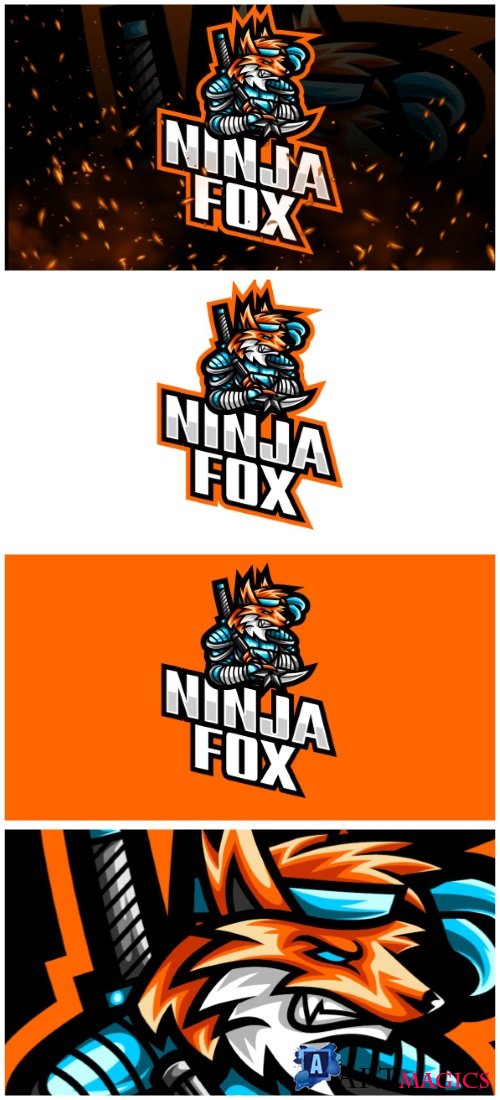 Ninja Fox E-Sport and Sport Logo Template