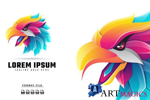 Eagle Colorful Gradient Logo