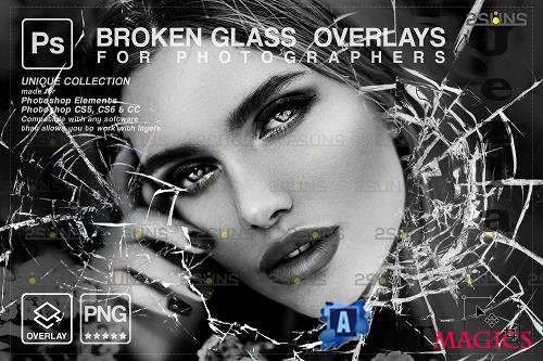 Broken Glass Photoshop Overlay & Halloween Photoshop overlay V7 - 1447951