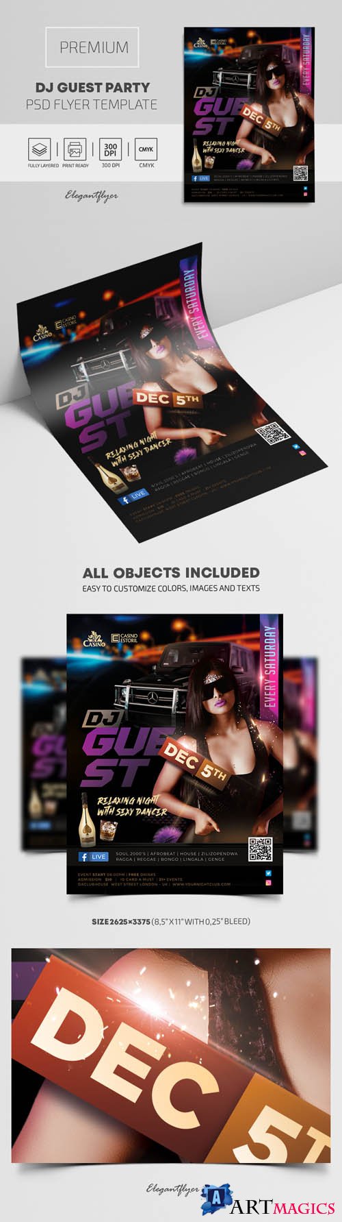 DJ Guest Premium PSD Flyer Template vol 2
