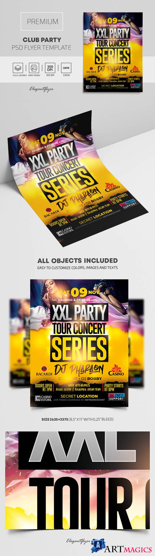 Club Party Premium PSD Flyer Template