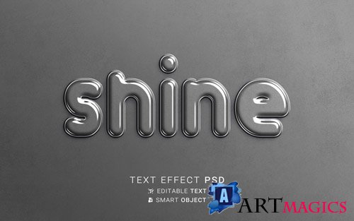 Text effect glass design psd