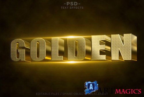 Golden text effects Premium Psd