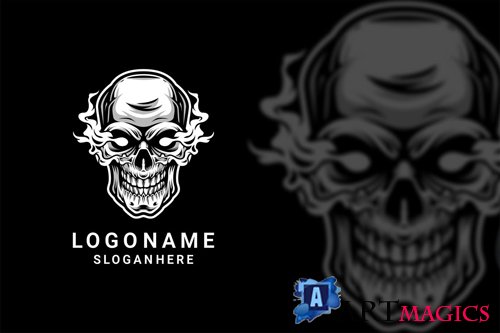 Skull Flame Logo Design