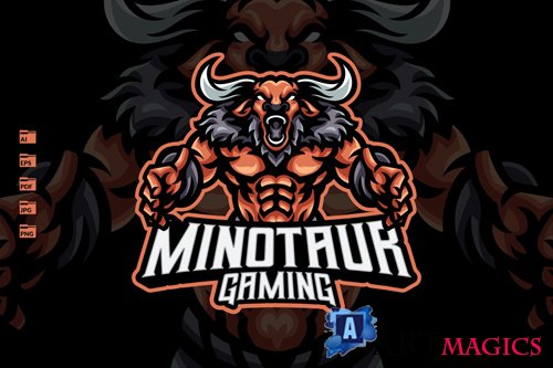 Minotaur Mascot Logo