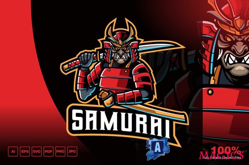 Samurai Mascot logo