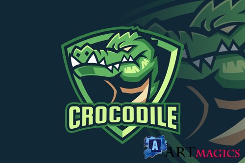 Green Crocodile Logo Design