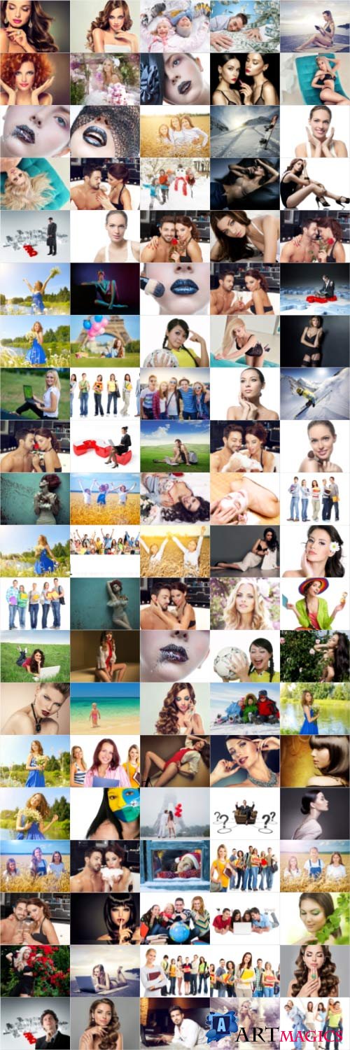 People, men, women, children, stock photo bundle vol 12