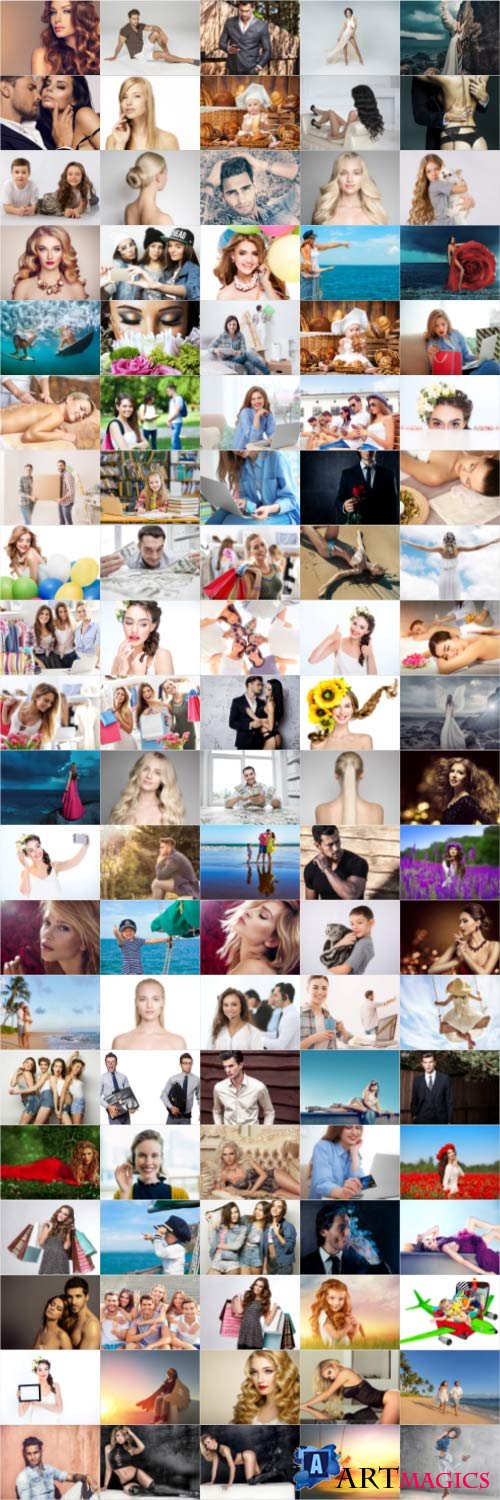 People, men, women, children, stock photo bundle vol 9
