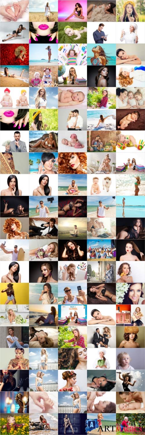 People, men, women, children, stock photo bundle vol 4
