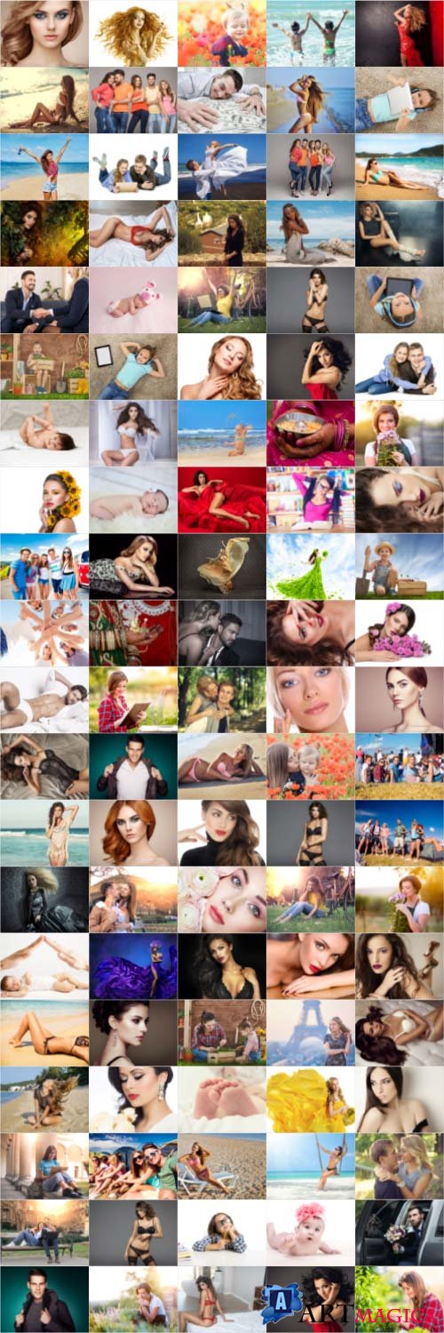 People, men, women, children, stock photo bundle vol 7