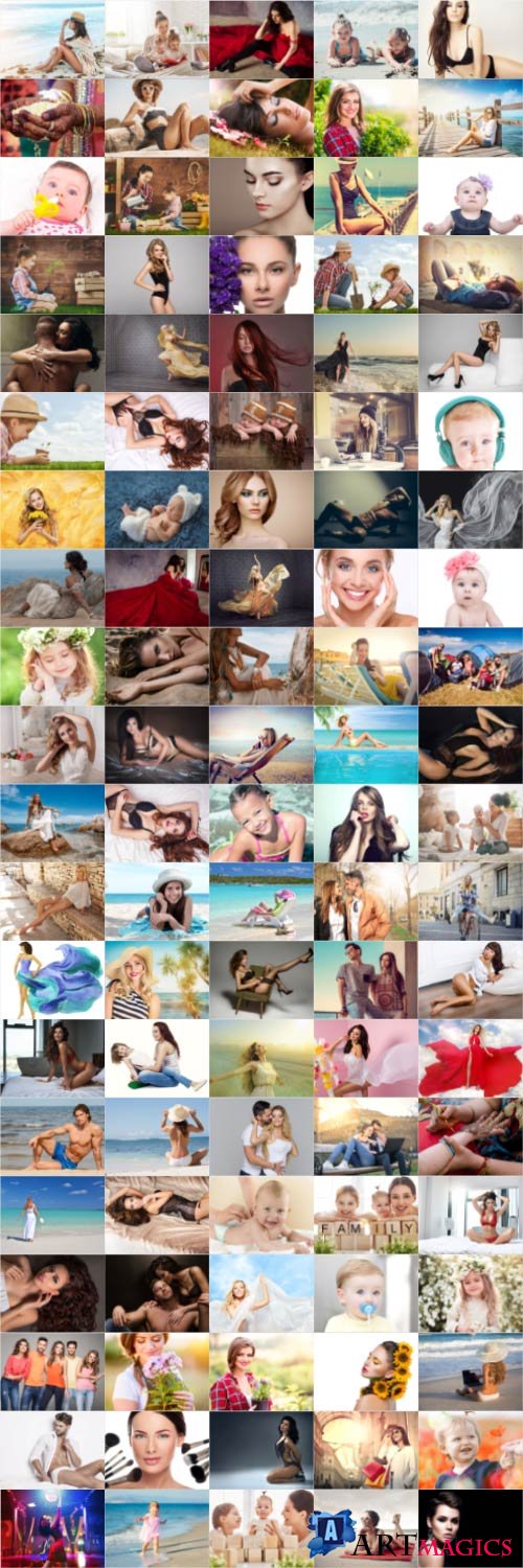 People, men, women, children, stock photo bundle vol 2