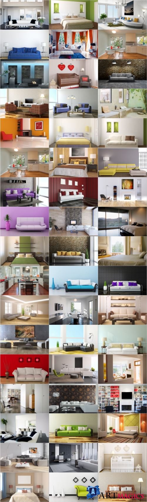 Modern interior large selection of stock photos