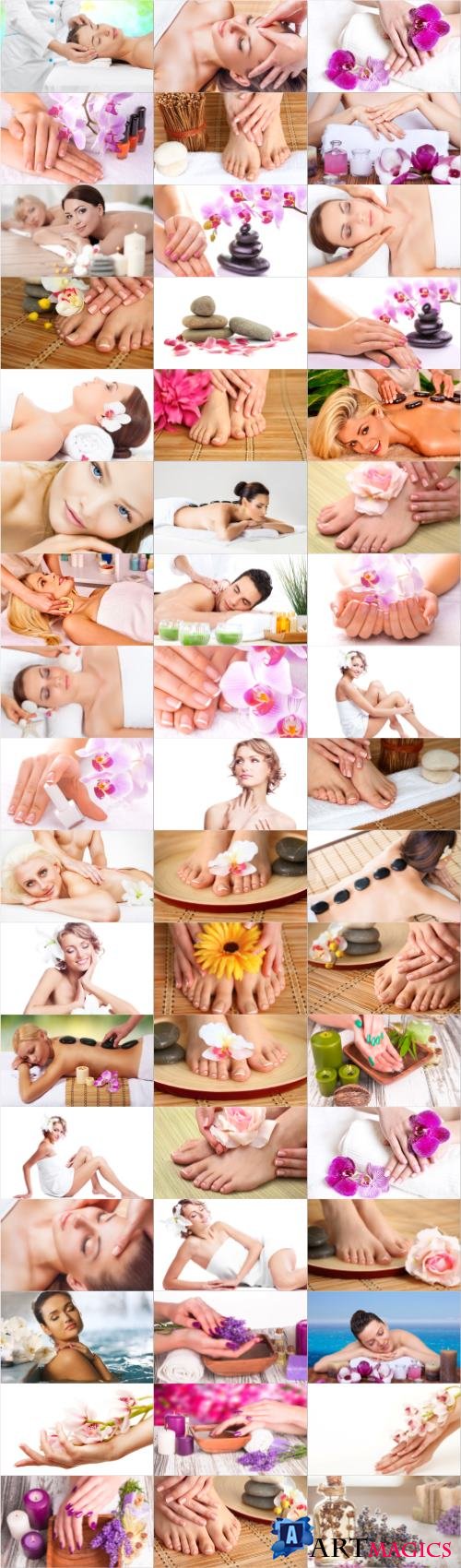 Girls in the spa salon large selection of stock photos