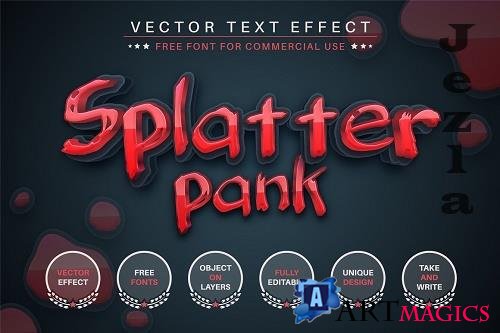 Splatter Pank - Editable Text Effect - 6541215