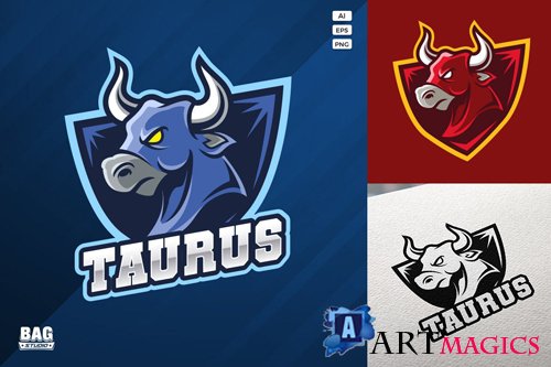 Bull Esport Mascot Logo