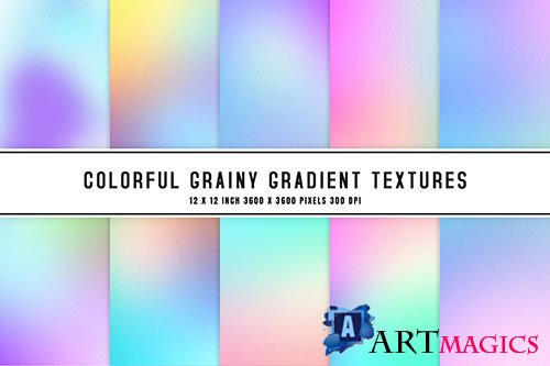 Colorful Grainy Gradient Textures