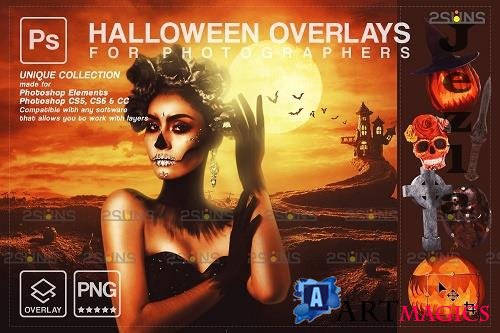 Halloween clipart Halloween overlay, Photoshop overlay V23 - 1584056