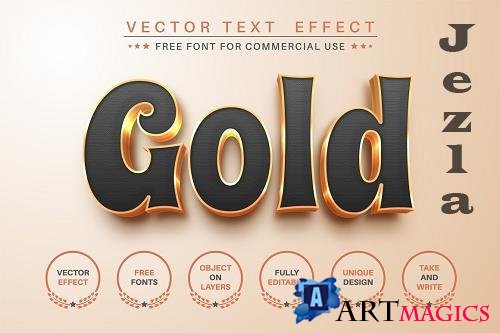 Gold - Editable Text Effect - 6551344