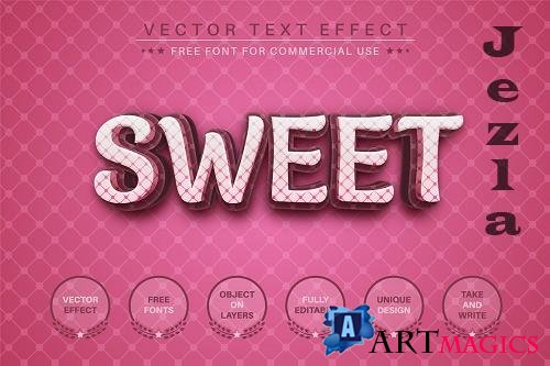 Sweet - editable text effect - 6554015